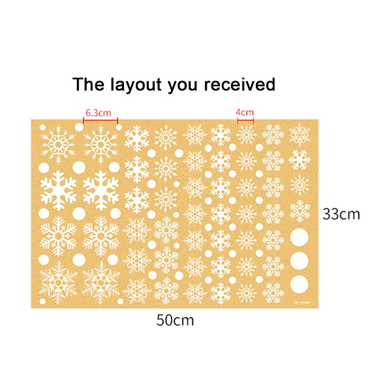 Pegatinas creativas de copos de nieve blanca y nieve para pared, decoración de hogar para ventana, tienda de habitaciones para niños, Navidad para el hogar: Default Title