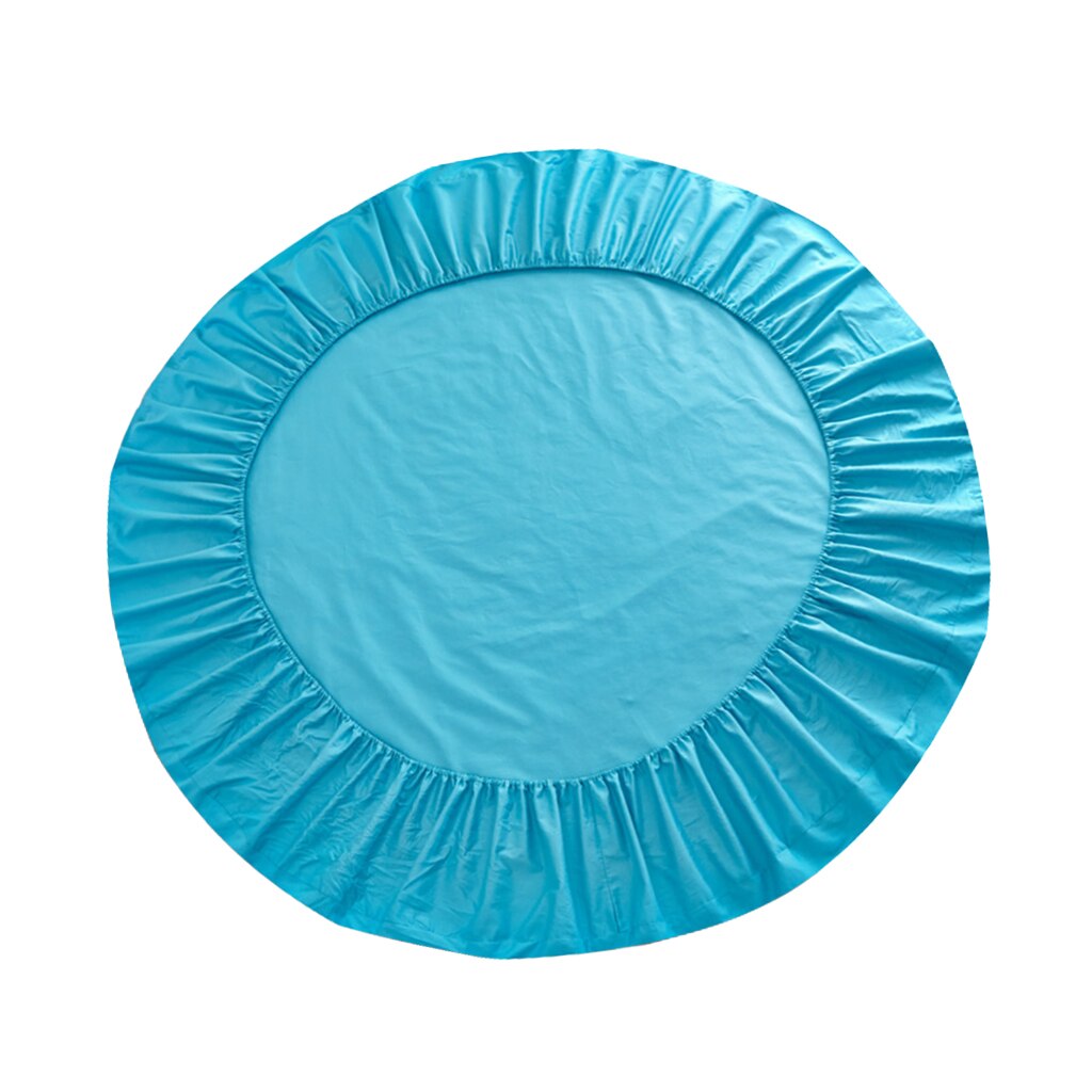 Hotel Home Round Bed Sheets Extra Soft Pure Cotton Breathable Bed Covers 86 Inch Diameter: Lake Blue