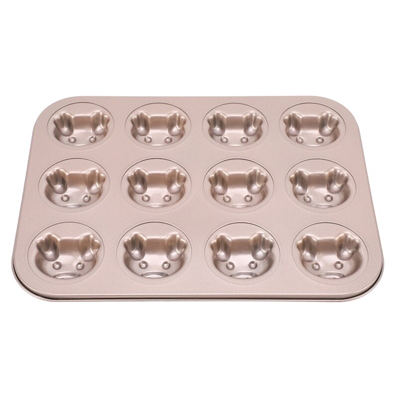 Practical 12 Cavity Non-stick Release Cake Mold Carbon Steel Mold Baking Tools Kitchen Supplies