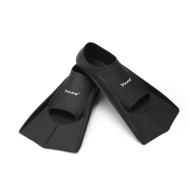 Silicone Scuba Diving Fins Short Men women Snorkel Swimming Fins Kids Flippers Equipment Set China Factory: black / XL