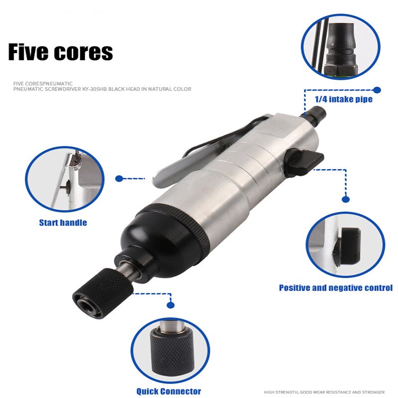Straight Pneumatic Air Screwdriver Pneumatic Blower Pneumatic Drill Pneumatic Tool for Home Renovation