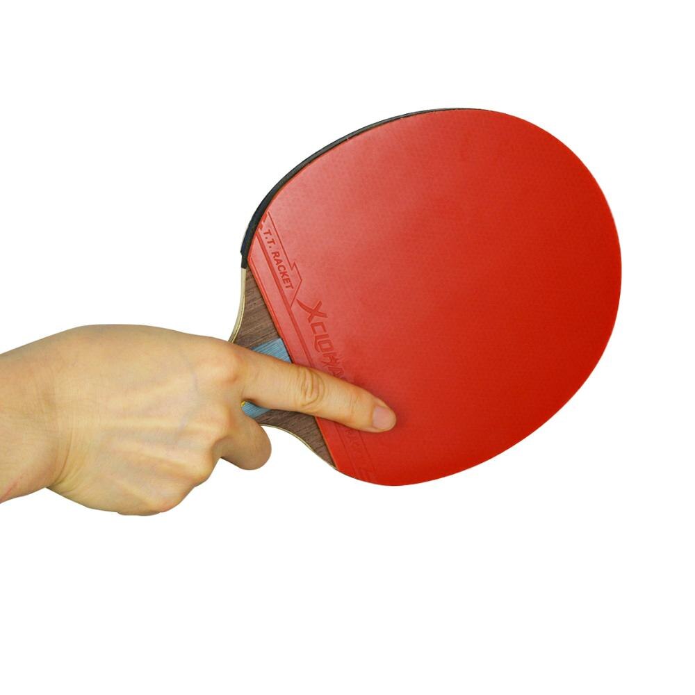 Xc lohas krachtige wenge houten tafeltennis rackets set 6 sterren pingpongbatjes met polyester rits tas