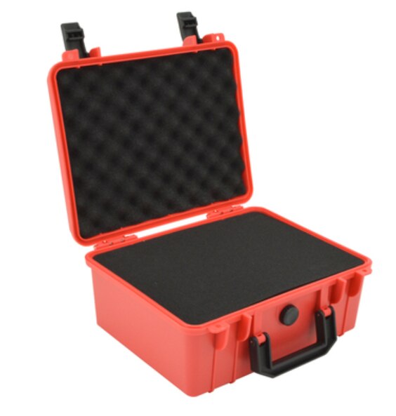 Protective case plastic case multi-function toolbox instrument box equipment packing tool case parcel post with pre-cut foam: red with foam