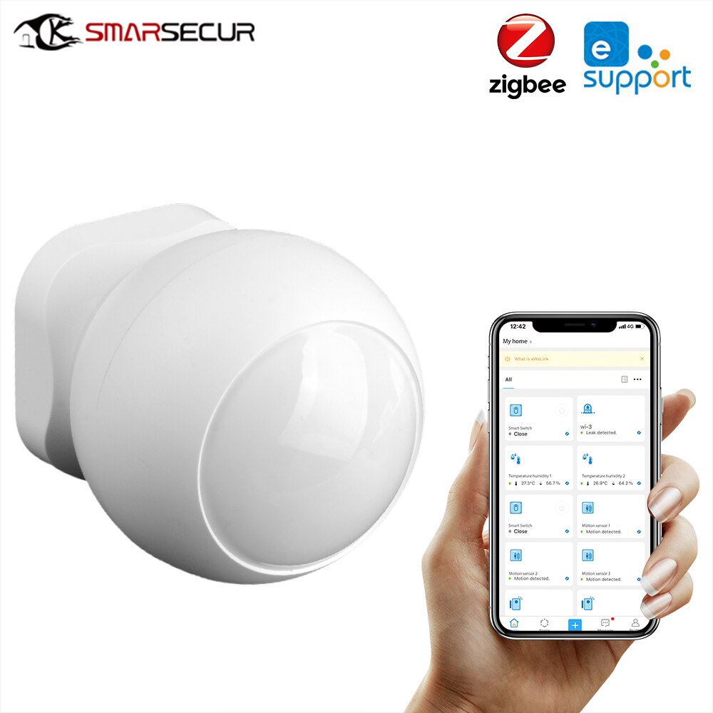 Ewelink Zigbee PIR Sensor Motion Sensor Ewelink APP Wireless connect with Gateway Smart security alarm system