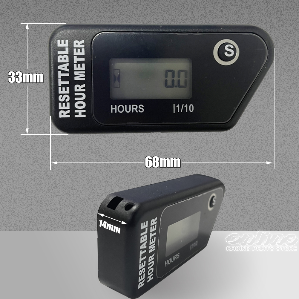 Motorrad Meter Stundenzähler Drahtlose Rückstellbare Zähler Motorrad Zubehör Für Motorrad ATV Motorboot Rasenmäihr Generator