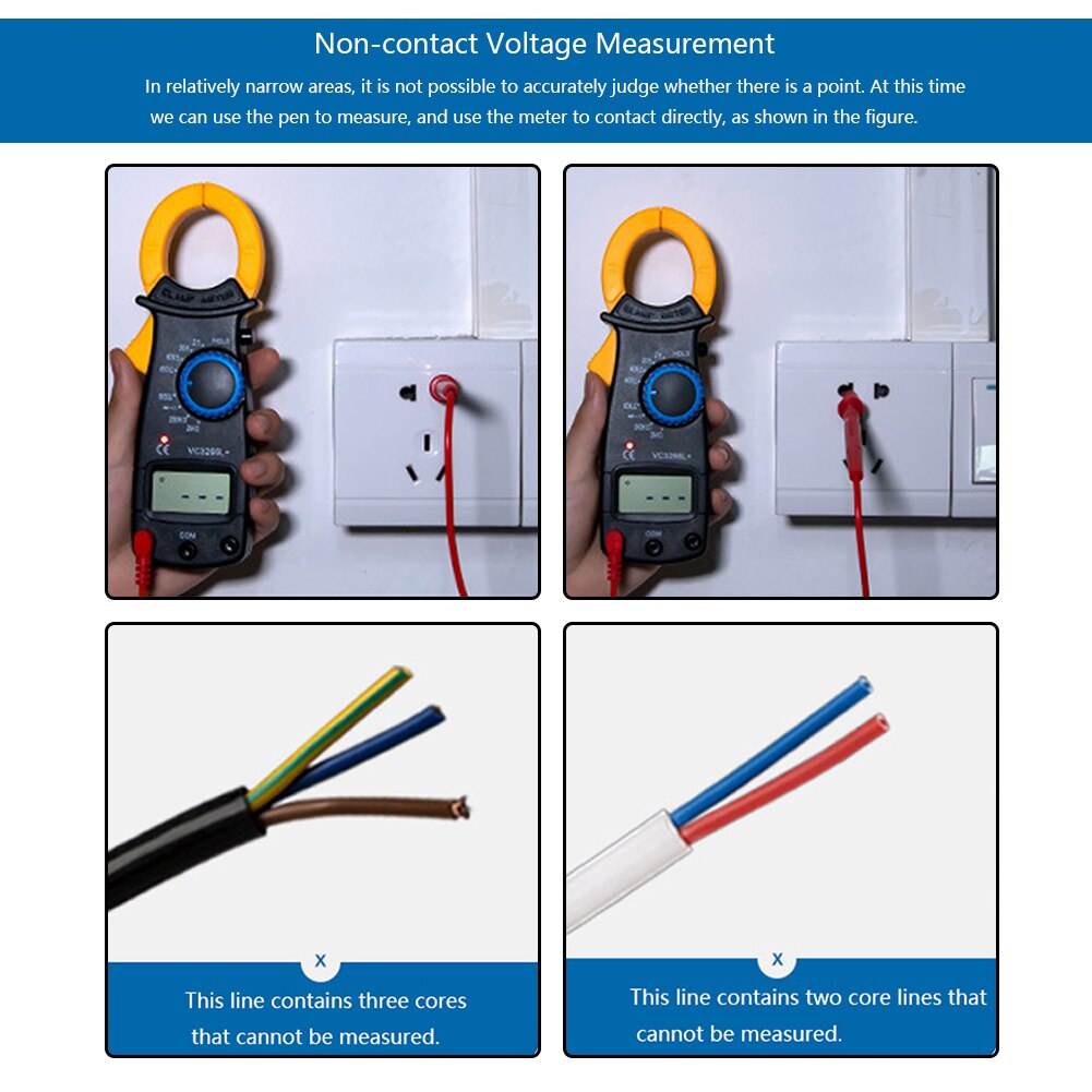 VC3266L LCD Digital Clamp Multimeter AC DC 600A Current Volt Voltage Current Clamp Pincers Voltmeter Ammeter Voltage Tester