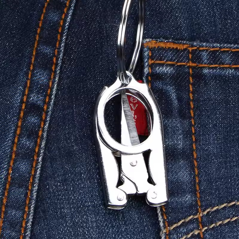 Ciseaux de poche pliants multifonctionnels en acier inoxydable, petits ciseaux pliants, Mini outils de coupe de fil pour la maison, en acier inoxydable