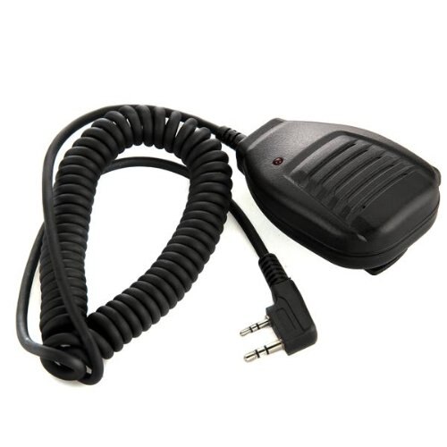 Mikrofon 2 pin højttalere til radio walkie talkie sort
