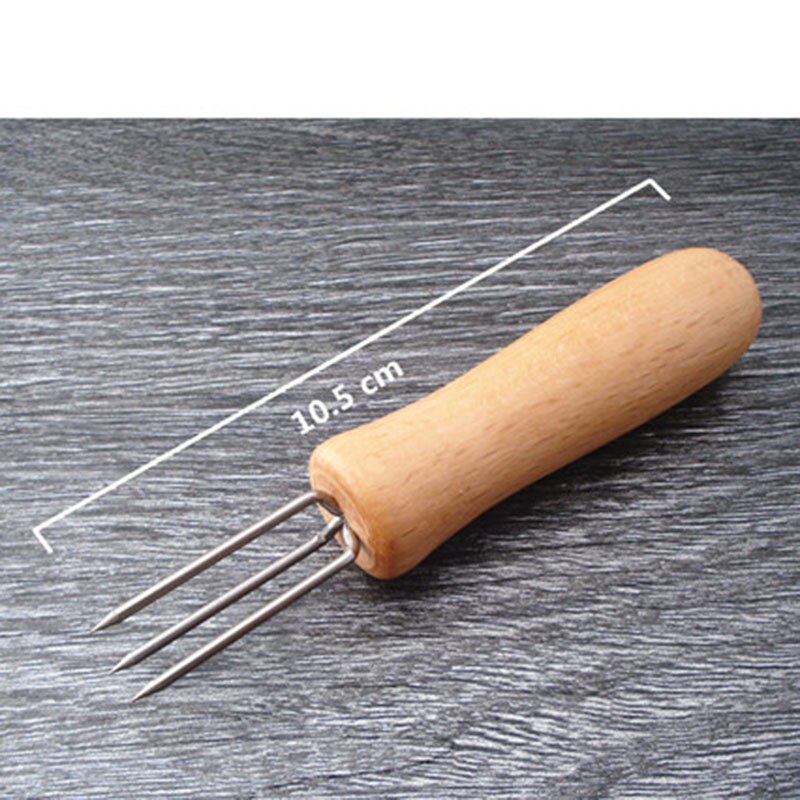 20pc majsholdere rustfrit stål grillspyd pinde trægreb frugtgafler buffet fondue fest grill tilbehør grillværktøj
