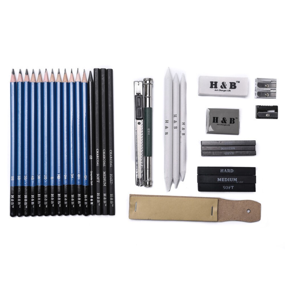 32pcs Drawing Pencil Set Painting Tool Kit Pencil Sketch Suit Art Painting Stationery Supplies