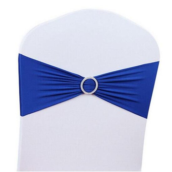 Couverture élastique avec nœuds papillon décoratifs | Boucle de dos, nœuds papillon, décoration de dos de chaise, article nœud pour fêtes de mariage,: Dark Blue1