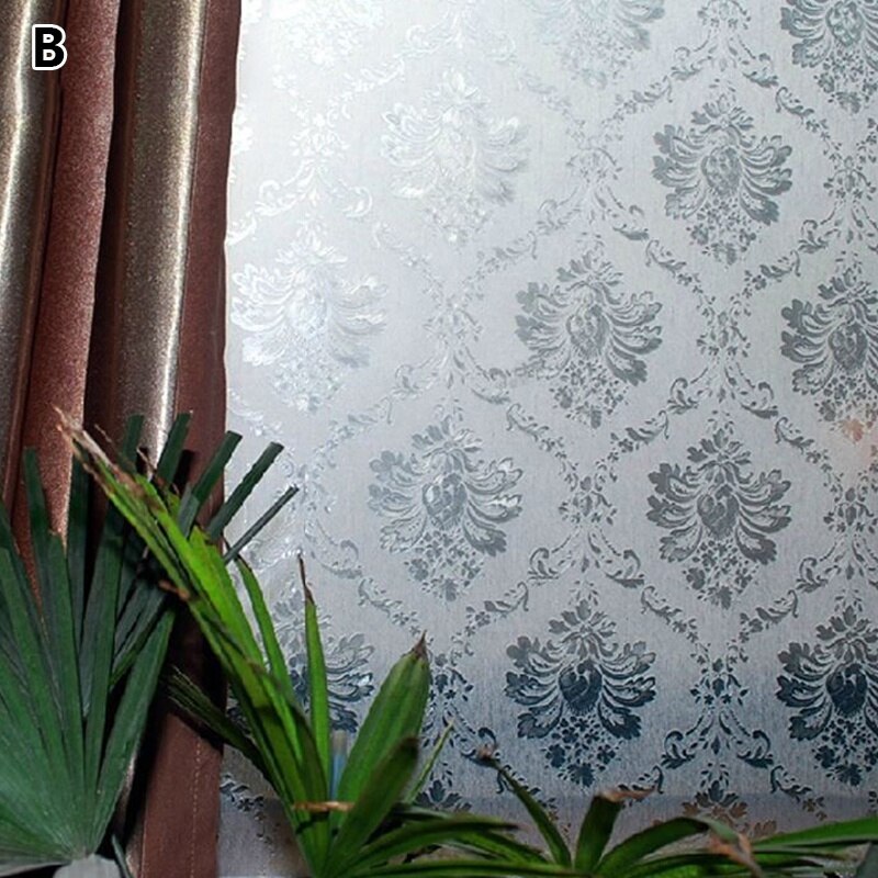 1PC Frosted PVC Glass Window Privacy Film Sticker Static Electricity Decal Door Sticker Bedroom Home Decoration: B