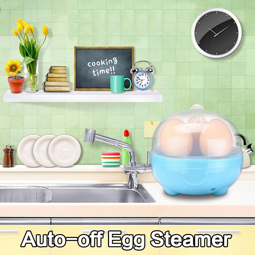 Auto-Off Mini Eierkoker Kokend 3-Eieren Eierkoker Stroper Steamer Keuken Tool *