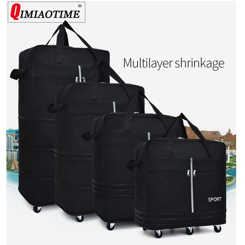 Maletas De Viaje Con Ruedas Envio Gratis Air Checked Study Abroad Travel Universal Wheel Foldable Luggage Bag Moving BagScooter