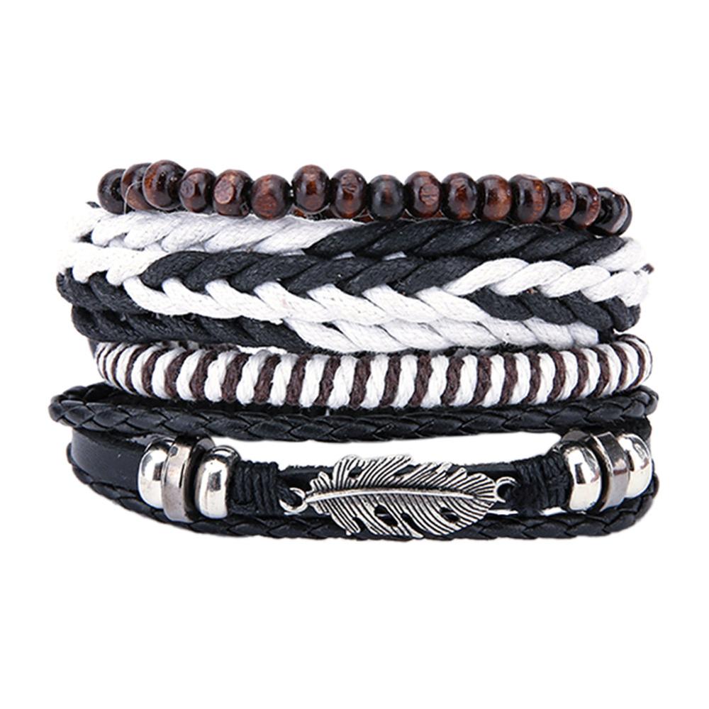 de pulseras y brazaletes de cuero para hombre, pulsera , joyería Masculina, abalorio, pulseras, novio, novia: 03