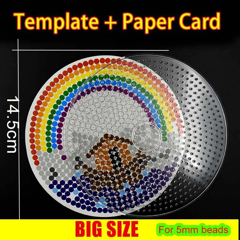 Fusibili Perline Tavole 5mm Grandi Puntali in plastica trasparente per bambini Perline artigianali Pixel Puzzle Pegboards Creativo Fatto a mano Giocattolo artigianale Regalo: Rosa