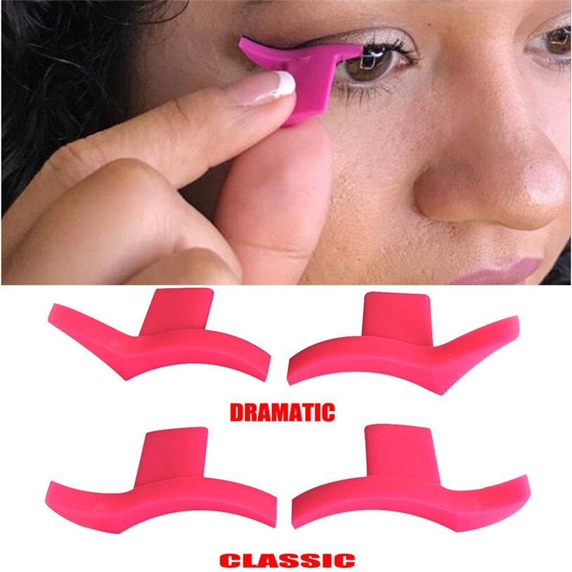 Plantilla de delineador de ojos para gatos, maquillaje , alerón de estilo gatito, de ojo de gato de gran tamaño, 2 unidades