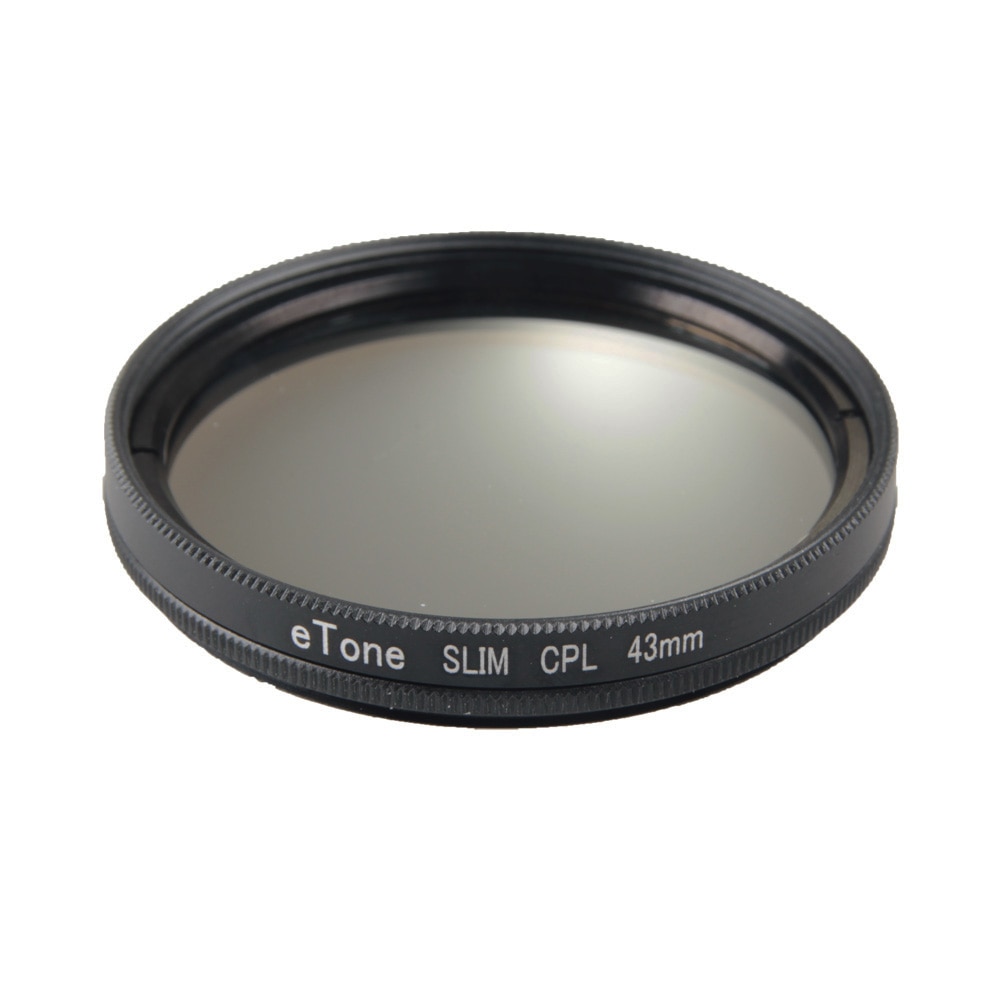 ETone filtro ultradelgado 43mm CPL para protección para el lente de la Cámara eliminar
