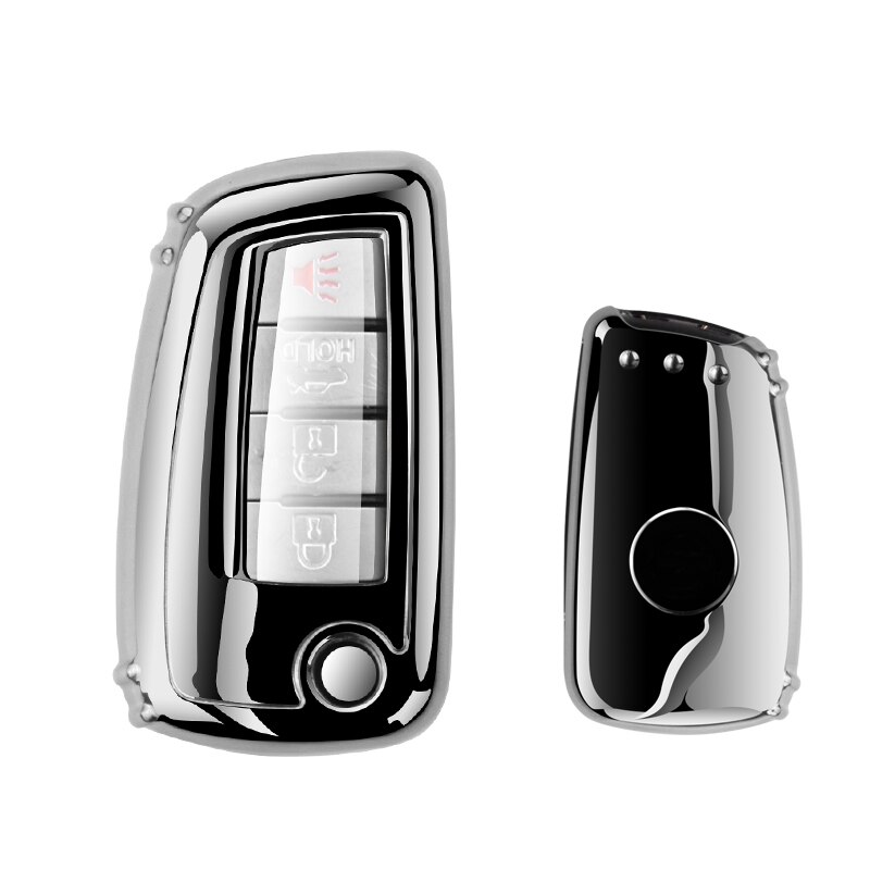 Tpu auto afstandsbediening sleutelhoesje voor nissan x-trail juke  t32 rogue  f15 qashqai tida murano maxima quest juke hoesje: Alleen sliver case
