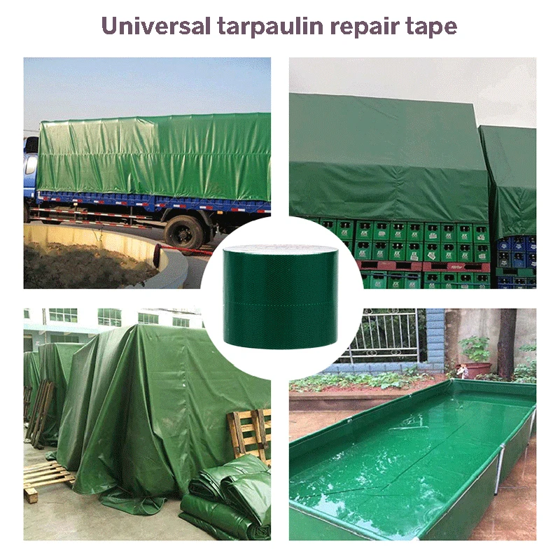 Ruban adhésif de réparation solide pour tente, bâche PE/PVC imperméable, ruban gommé de réparation, bandes adhésives en tissu imperméable