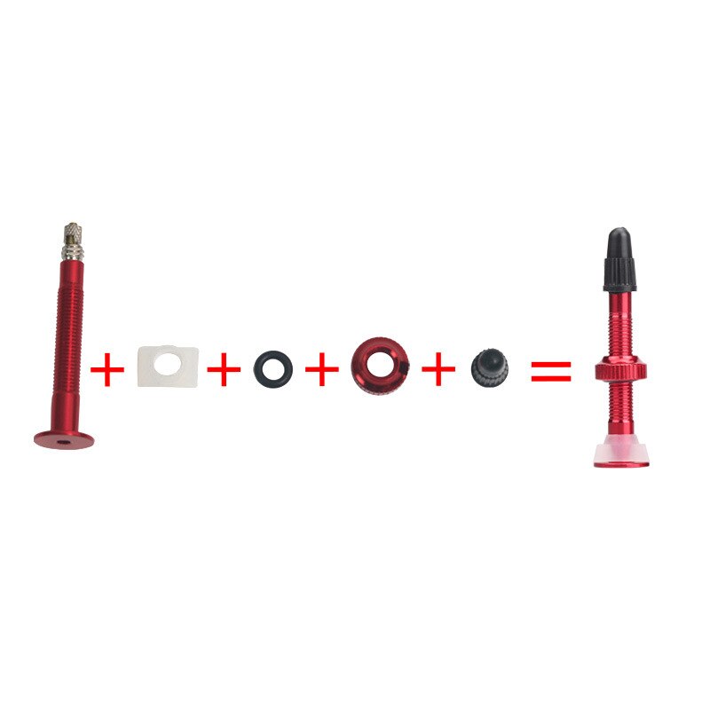 2 pçs 40/60mm válvula de bicicleta sem câmara pneu presta valvula mtb estrada da bicicleta do pneu da liga alumínio haste selante ferramenta compatível para bicicleta