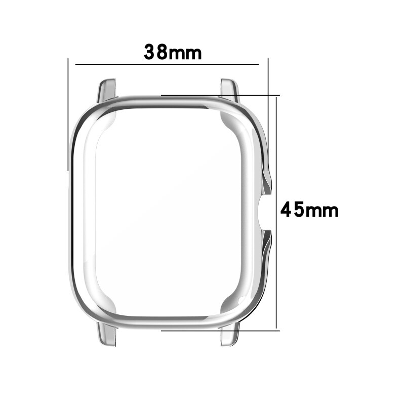 Full Coverage Protective Cover For -Amazfit GTS 2 Plating TPU Watch Case Shell 1XCE