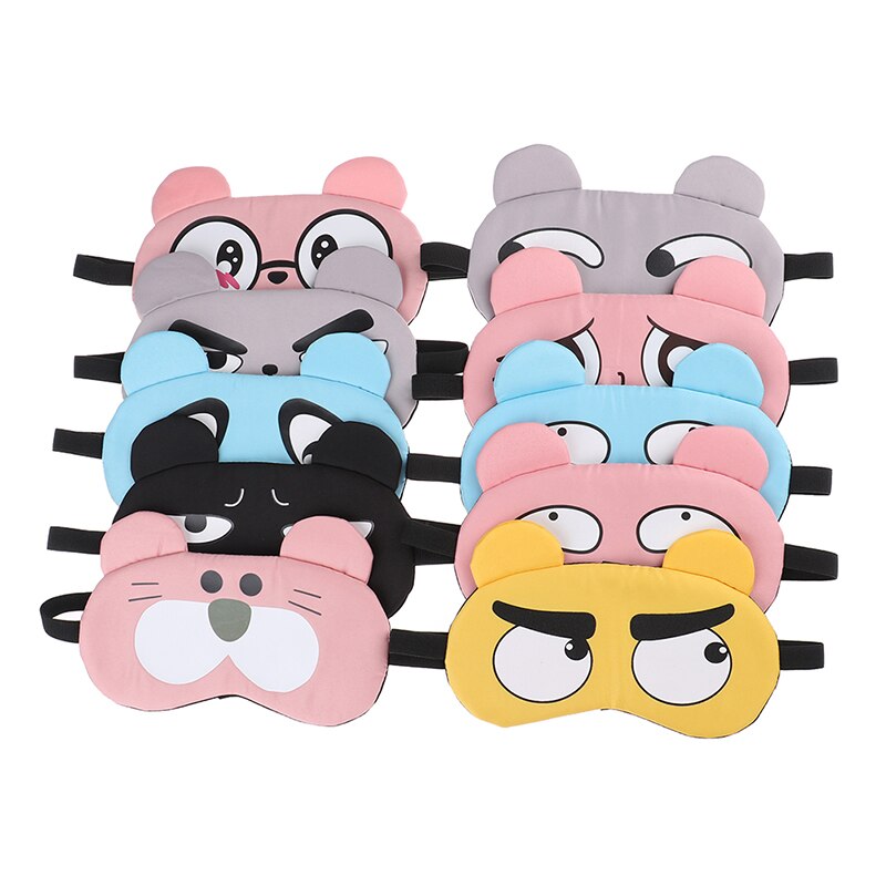 Slaap Oogmasker Slaapmasker Katoen Kat Ooglap Slaapmasker Leuke Eye Cover Travel Rest Eye Band Slapen Aid Blinddoeken