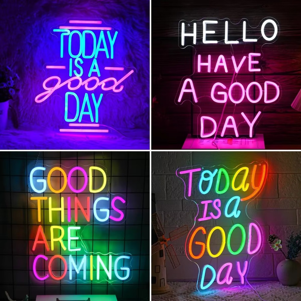 Today Is A Good Day Neon Sign - Encouraging Motivational Decor for Home, Office, or , Bright LED Light for Mood Boosting