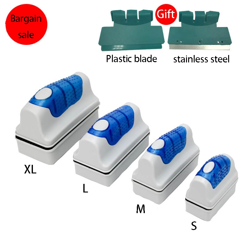 Rasqueta limpiadora de algas para acuario, cepillo magnético, herramientas para acuario,