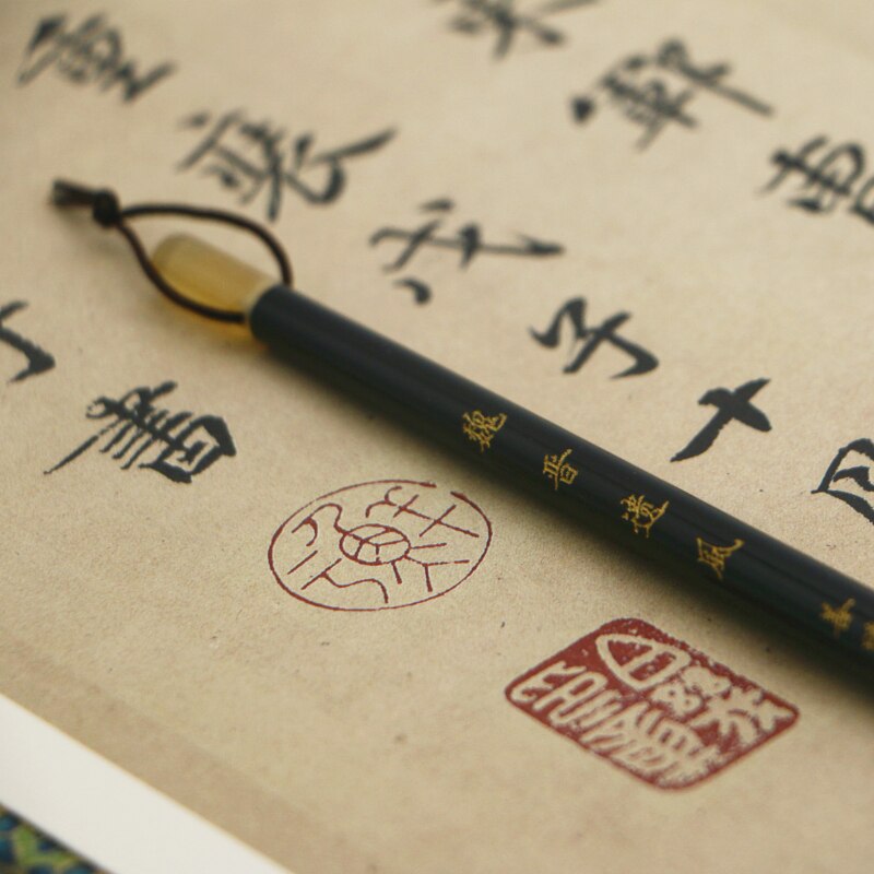 Small Regular Script Brush Pen Weasel Hair Brush Shou Jin Ti Calligraphy Brushes Tinta China Calligraphie