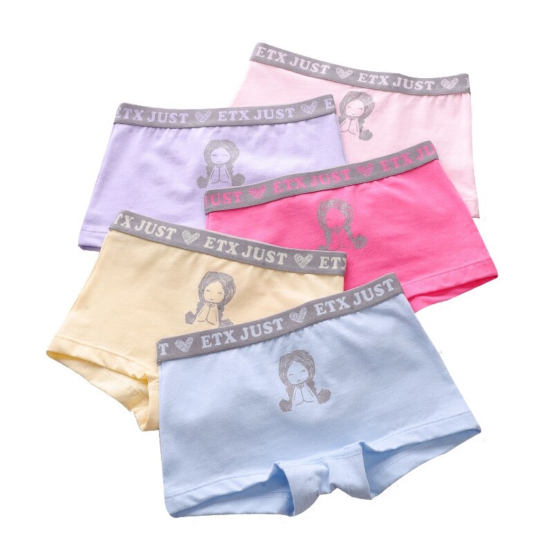5 pezzo Dei Capretti Dei Pantaloni Della Biancheria Intima Del Fumetto di Stampa Del Bambino Mutandine E Boxer di Cotone Traspirante Shorts Adolescente Morbido Boxer Bambino Collant Vestiti di Nuovo