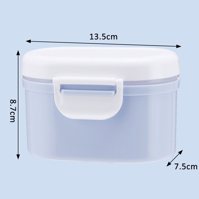 1Pcs Portable Baby Milk Powder Box PP Milk Powder Box Snack Food Storage Box with Handle Size S/L: blue S