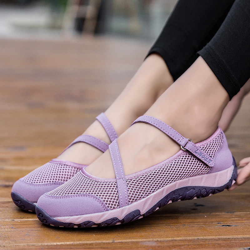 Zomer Schoenen Vrouwen Sneakers Ademend Mesh Sneakers Antislip Rubber Schoenen Moeder Flats Vrouwen Casual Sneakers Vrouwelijke Loafers