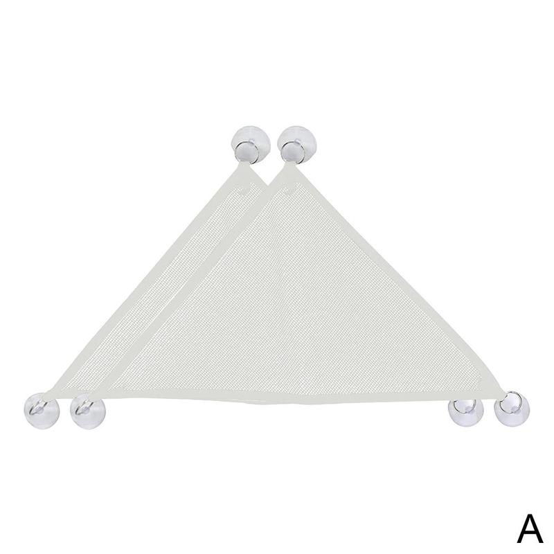 2pcs Reptile Hammock Lounger Ladder Accessory For Large Small Anole Geckos Lizards Snakes Triangle Hammock With Suction Cup: White