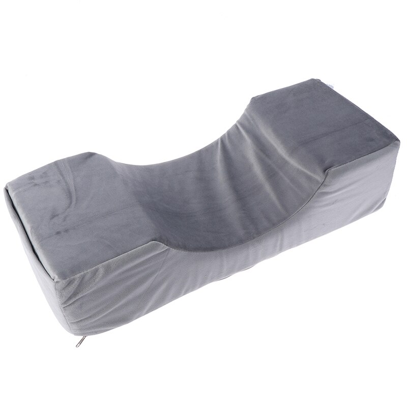 1X Lash Kussen Nek Ondersteuning Wimper Kussen Zacht Enten Wimpers Memory Foam Wimper Extension Kussen Make Salon Met Pocket: Dark Gray