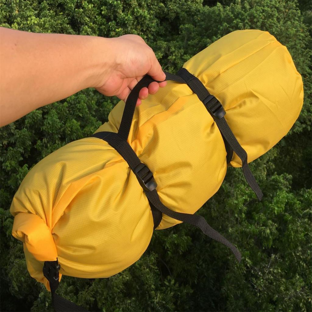 Wasserdichte Tragbare Verstellbare Multi-Position Kompression Zelt Tasche Seesack Zelt Zubehör für draussen Sport Camping Wandern: Gelb
