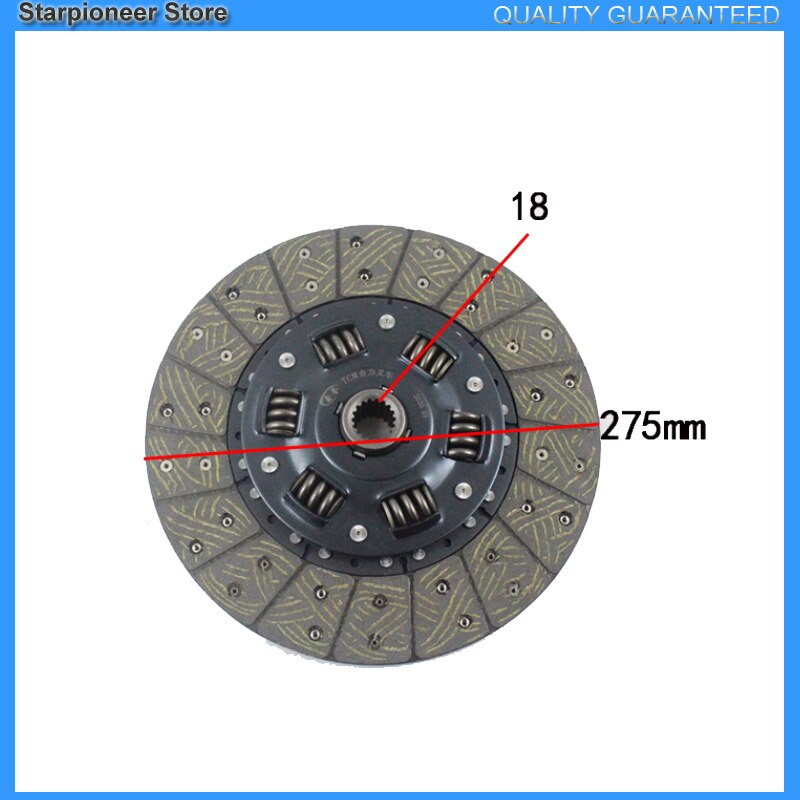 Disque d'embrayage de chariot élévateur 275mm x 18T, numéro de pièce 13453 – 10301