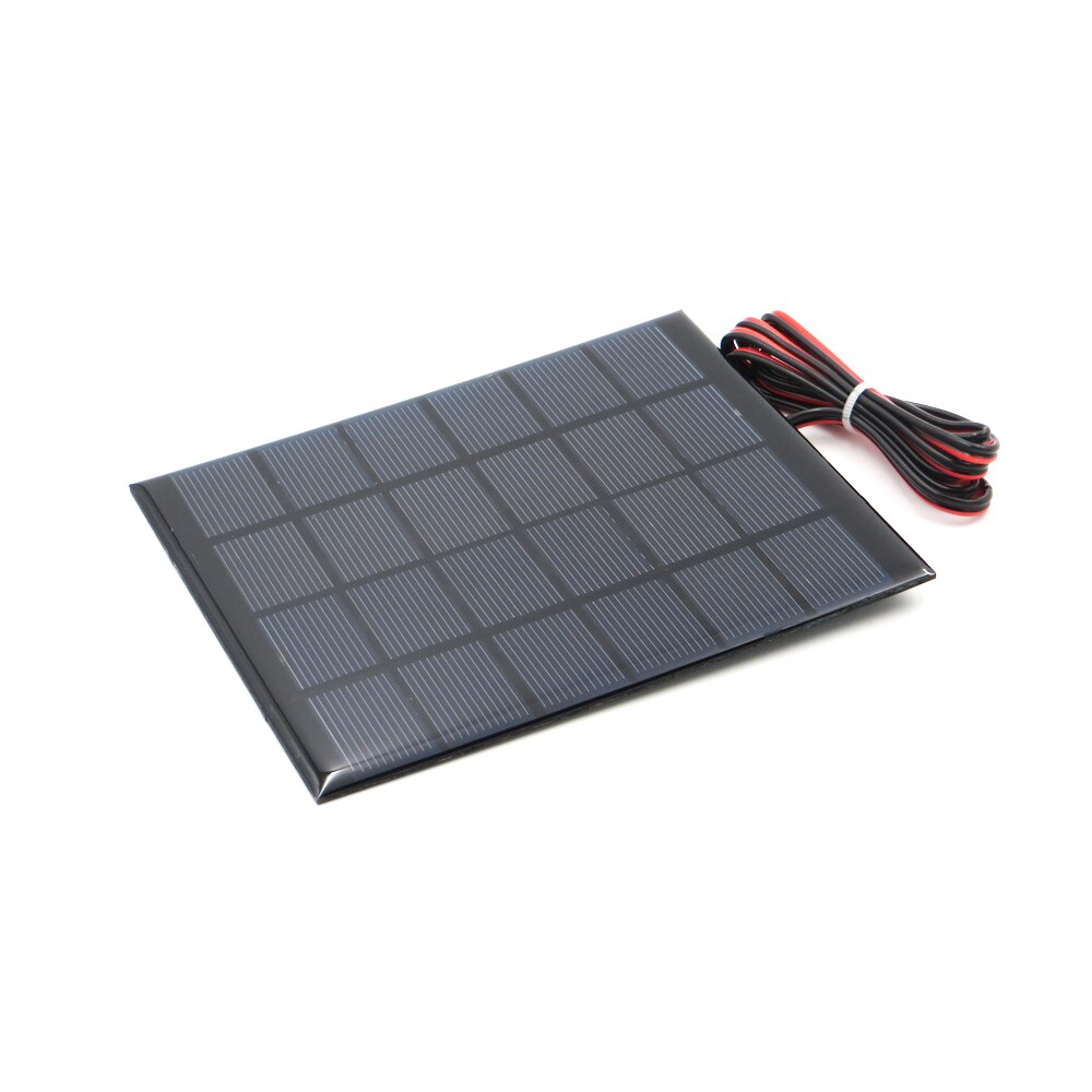 6V 2Watt met 100cm verlengen kabel Zonnepaneel Polykristallijn Silicium DIY Battery Charger Module Mini Solar Cell draad speelgoed