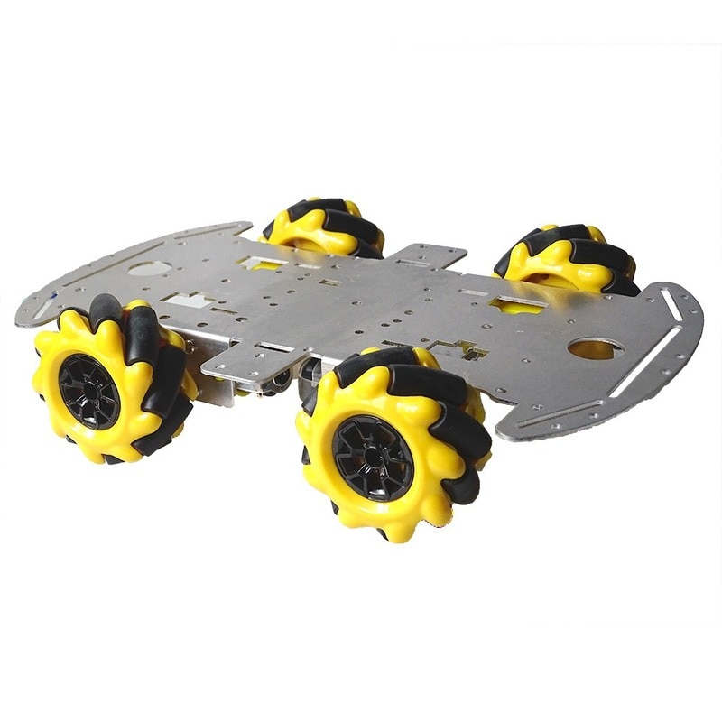4WD Mecanum Robot Auto Slimme Auto Chassis Kit Load Capaciteit 10Kg 80Mm Omni Wielen Diy Robot Kit