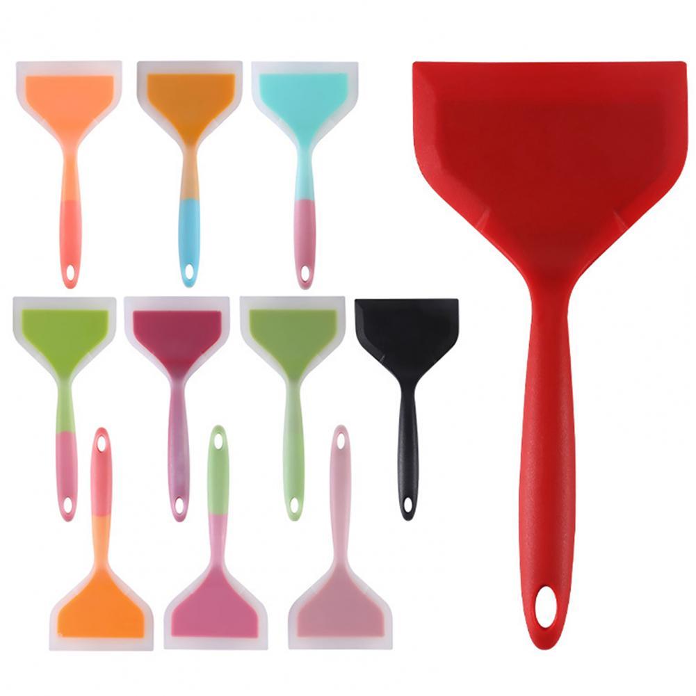 Good Flexibility Cooking Shovel Anti-slip Silicone NoSharp Edges Kitchen Spatula Shovel Baking Tool