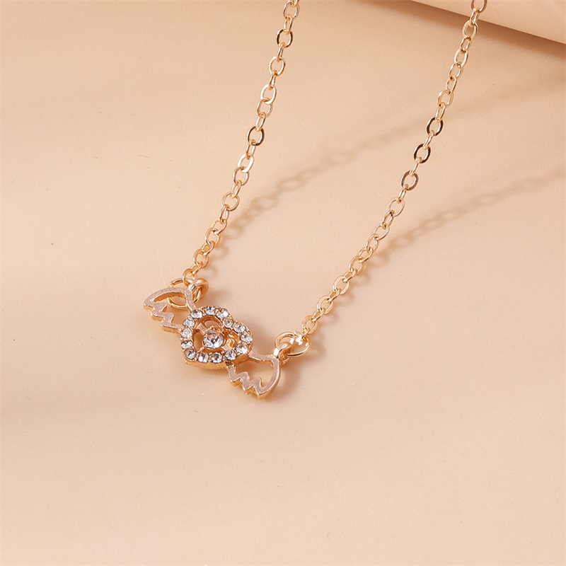 Aihua Mooie Gouden Kleur Wijn Rode Kers Hanger Ketting Voor Vrouwen Persoonlijkheid Ketting Bruiloft Sieraden Verjaardagscadeautjes: Black Zinc Plated