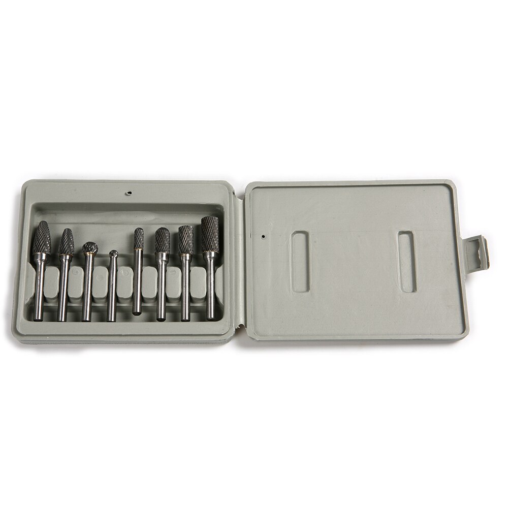 8PCS/set Tungsten Carbide Rotary Burs Grinding Rotary Cutter File Tungsten Carbide Rotary Files