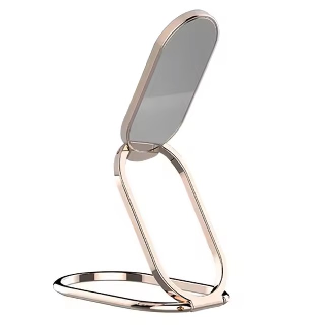 Foldable Kickstand Phone Mount 2 fold metal desk magnet car Multifunction Air Stand older A For All Tablets And Phones: Pink