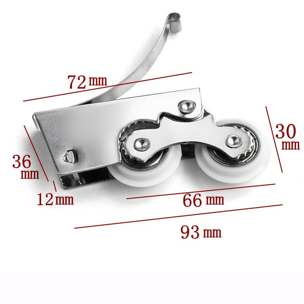 Schuifdeur Roller Dubbele Wiel Garderobe Deur Katrol Roller Stille Schuifwiel Katrol Kast Schuifwiel Hardware