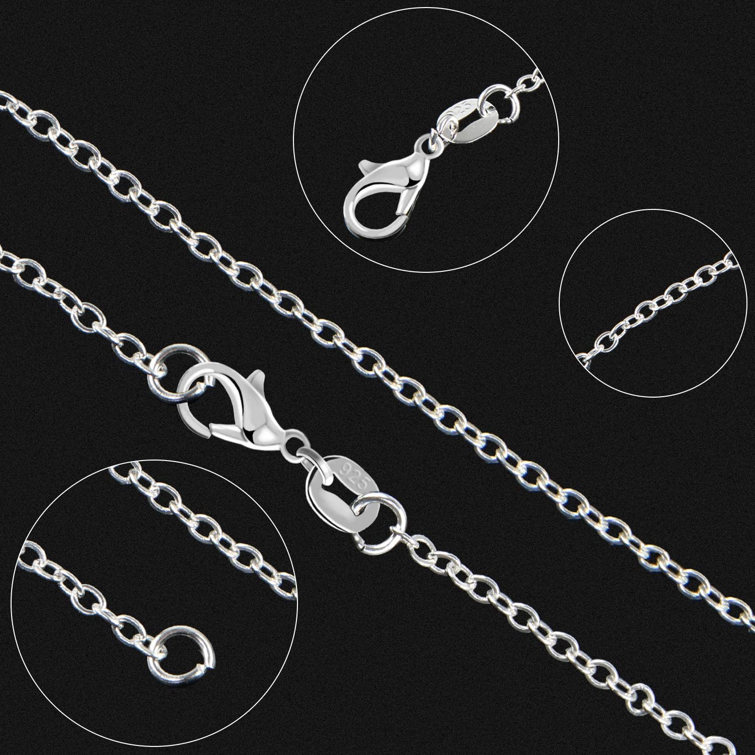 50 Pack Verzilverd Ketting Chains18 Inches 45Cm Kabel Ketting Bulk Voor Sieraden Maken Ketting Sieraden Bevindingen