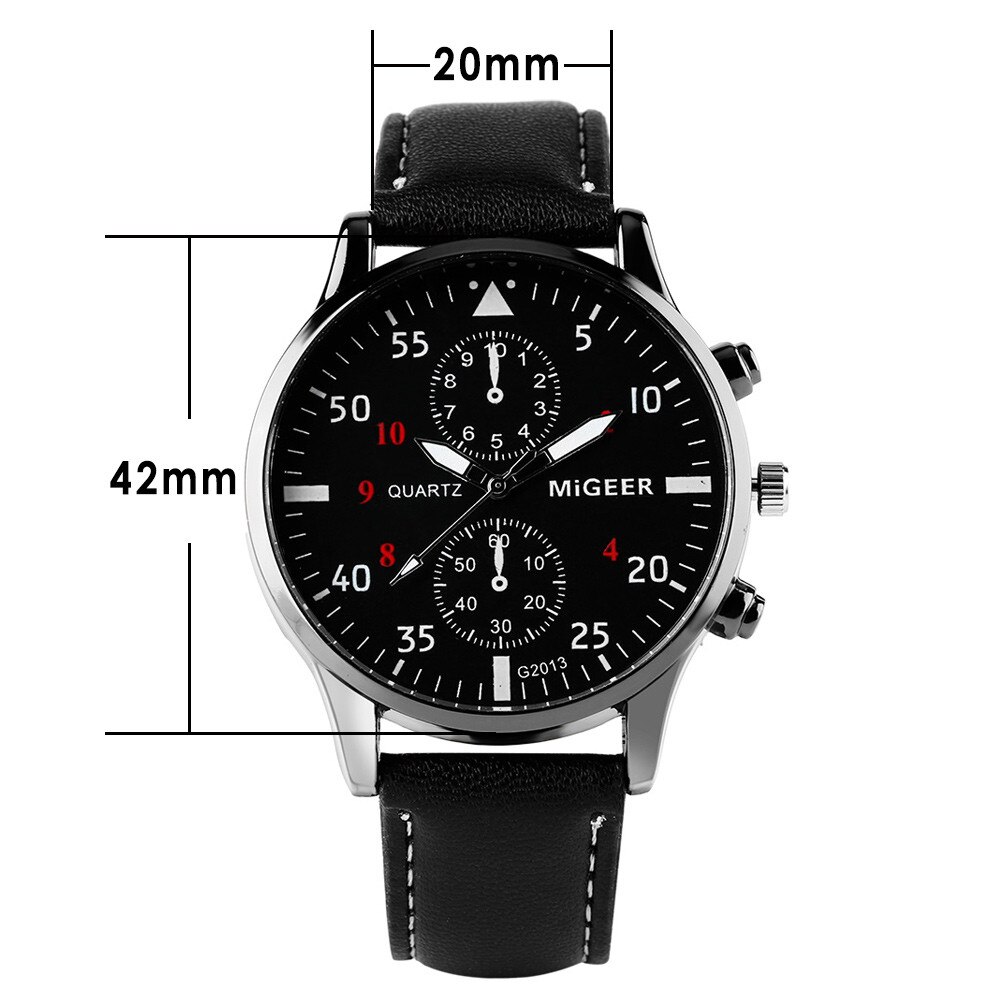 Reloj de pulsera de cuero de cuarzo para hombre y mujer, Set de 3 piezas con caja de , pulseras de , de cumpleaños para Hijo/marido/amigos