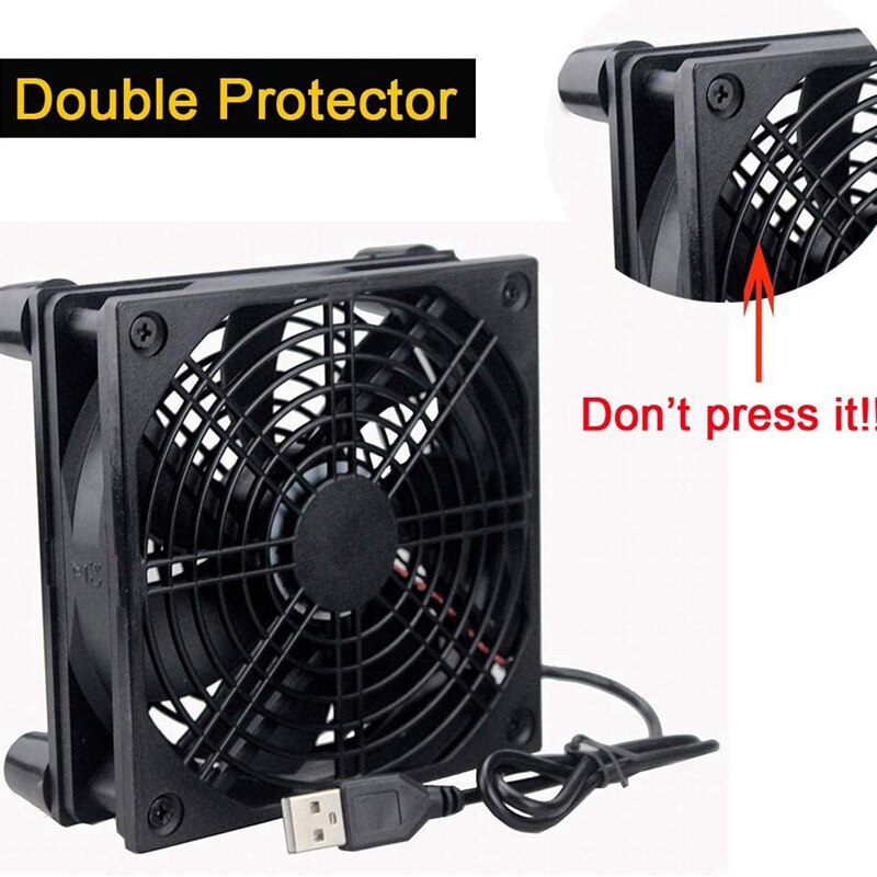 USB Fan for Electronics Cooling - Routers, TV Boxes, Microcomputers - Quiet Operation