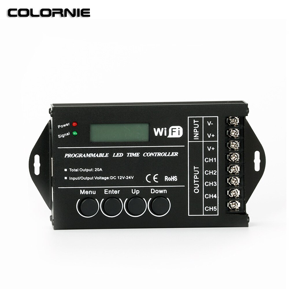 WiFi Zeit Programmierbare LED Regler Dimmer RGB Aquarium Beleuchtung Timer TC421 TC420 5 Kanäle RGB Controler Für LED Streifen