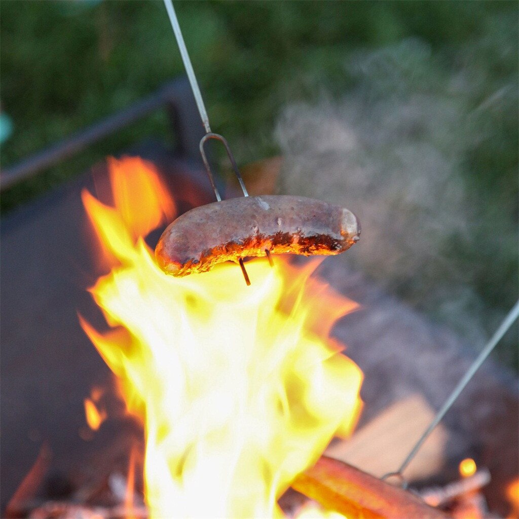 Aço inoxidável churrasco marshmallow assar varas estendendo torrador telescópico ao ar livre picnic espeto churrasco espetos varas d5