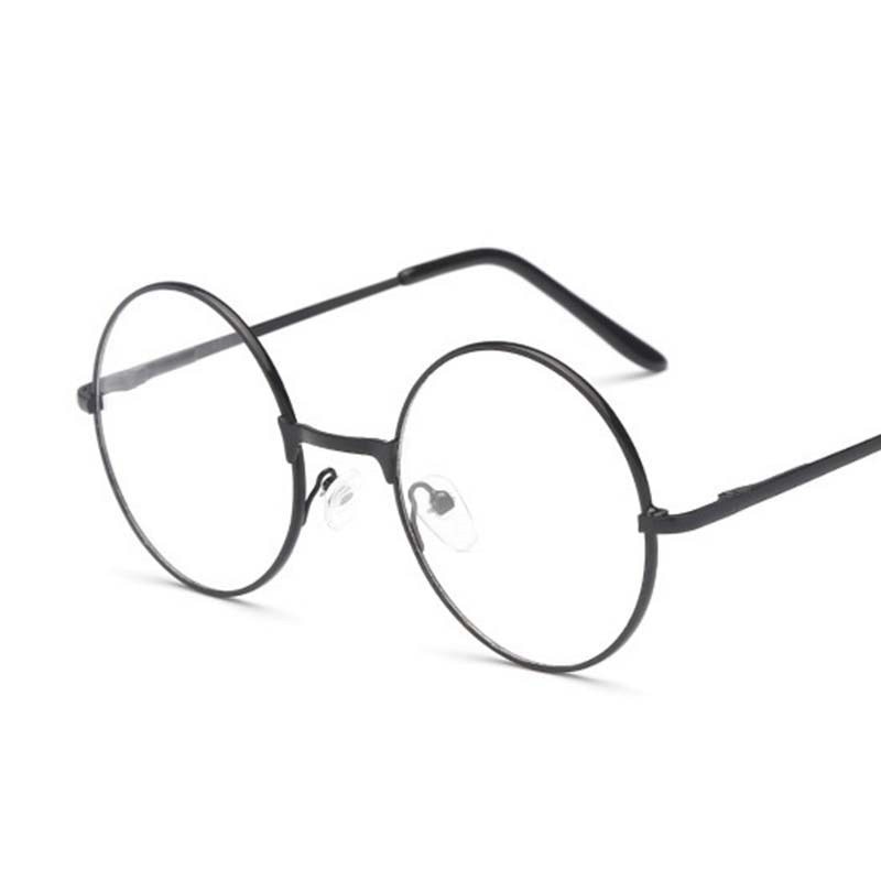 Black Retro Women Glasses Frame Eyeglasses Frame Vintage Round Clear Lens Transparent Sun Glasses Frame Women